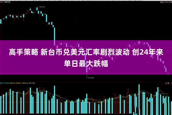 高手策略 新台币兑美元汇率剧烈波动 创24年来单日最大跌幅
